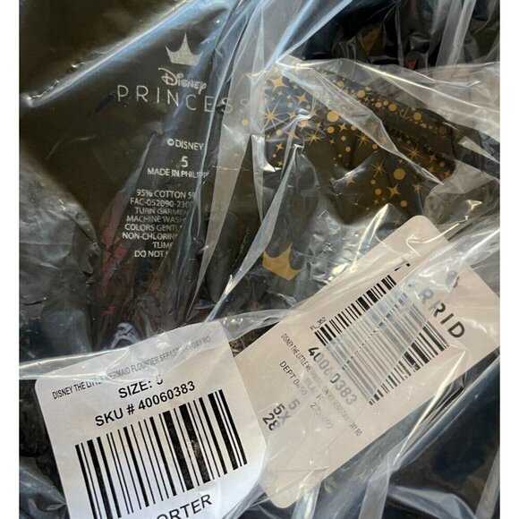 Disney Princess +5 Black Little Mermaid Sebastian- Flounder V-Neck Tank Bodysuit - Picture 5 of 5